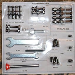 Exerpeutic 525xlr recumbent bike image of hardware packaging