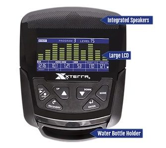 Xterra SB2.5r recumbent bike console graphic