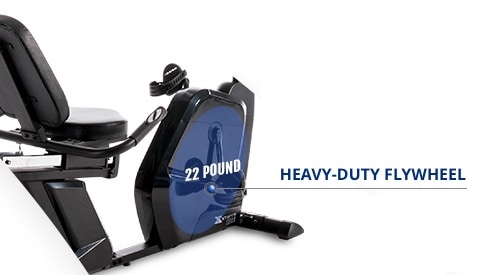 Xterra SB2.5r recumbent bike 22 pound flywheel graphic