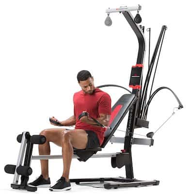 The bowflex pr1000 is a long machine with a large footprint