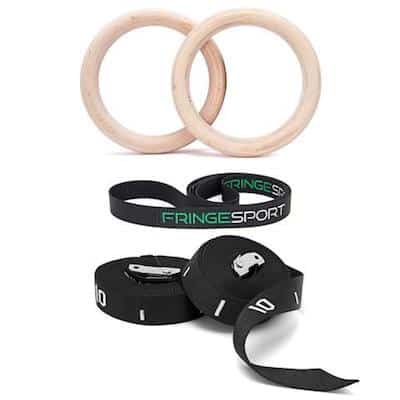 Fringe's Bomba wood gymnastics rings are unique in their construction and dimensions