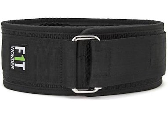 Closeup side view of Fringe Sport Commercial nylon lifting belt