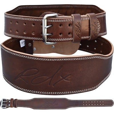 This RDX 4" leather weightlifting belt is inexpensive and very good looking