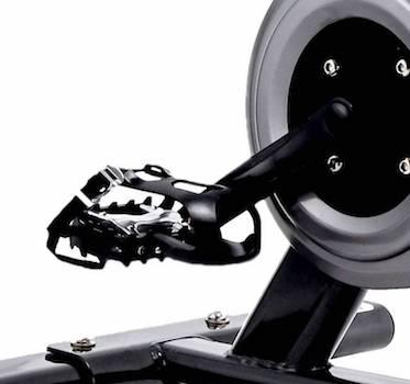Enclosed pedals make the sunny health and fitness exercise bike nice and easy to ride