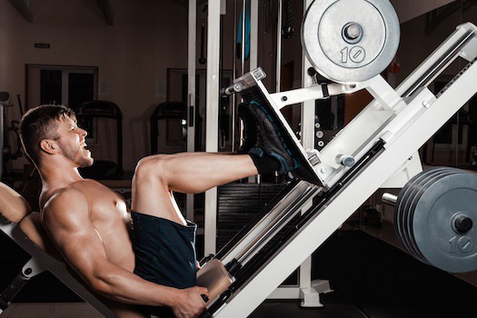 Horizontal or seated leg press machines remove some of the effect of gravity
