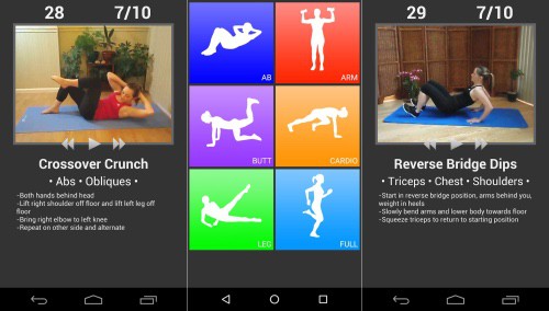 These daily workouts screenshots show this to be a very decent fitness app