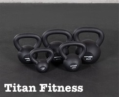 Titan Fitness have great kettlebells for apartments and small spaces