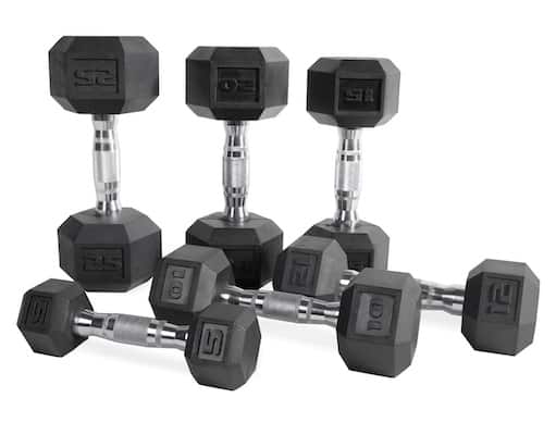Full range of cap barbell hex dumbbells