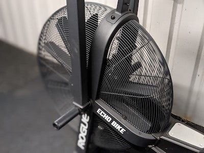 The fan and housing on a Rogue Echo Air Bike