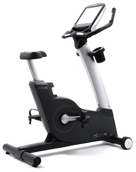Black and silver upright exercise bike as an example