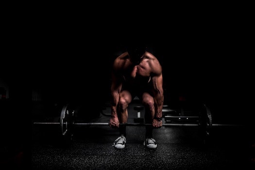 Man working out alone