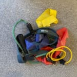 Pile of different types of exercise bands